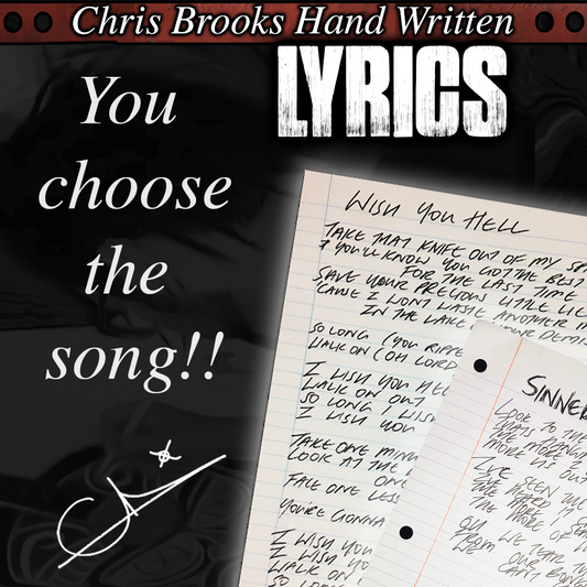 CHRIS BROOKS Hand Written and SIGNED 'You Choose the Song' Lyrics