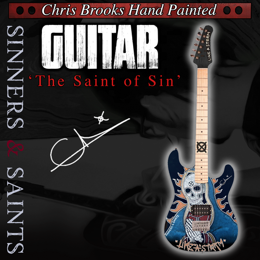 HAND-PAINTED GUITAR - Sinners & Saints 'The Saint of Sin' | Painted & Signed by Chris Brooks