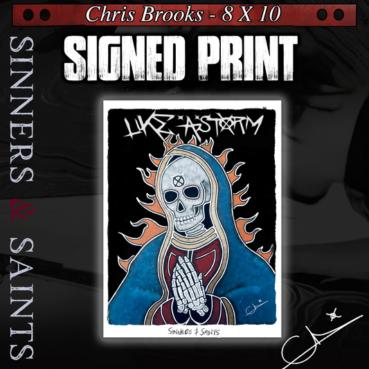 Chris Brooks - Sinners and Saints Signed Print 'The Saint of Sin'