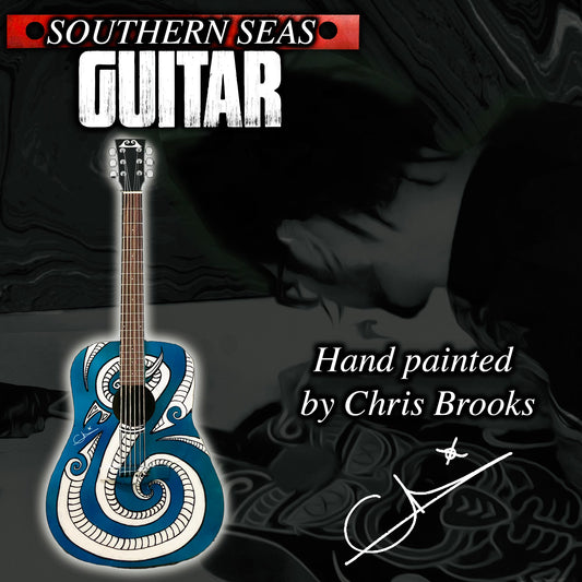 HAND-PAINTED GUITAR - Southern Seas | Painted & Signed by Chris Brooks