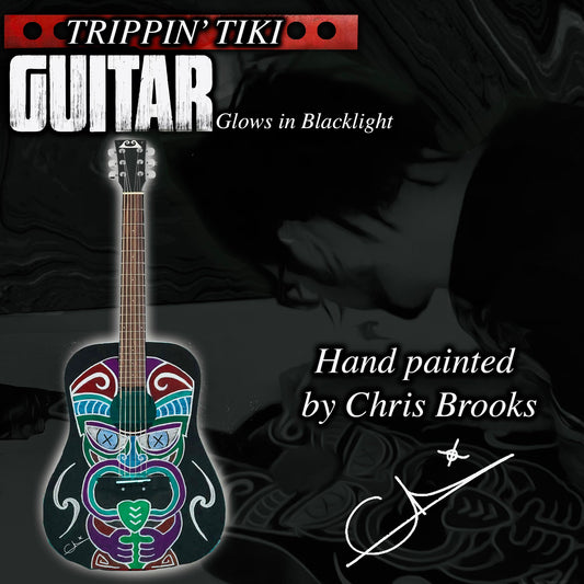 HAND-PAINTED GUITAR - Trippin’ Tiki | Painted & Signed by Chris Brooks